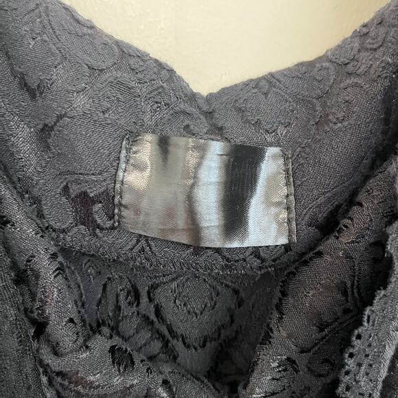 Victorian Milkmaid Whimsigoth Dress Size M Black Ren Faire Renaissance Ruffle - Picture 15 of 16